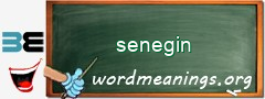 WordMeaning blackboard for senegin
